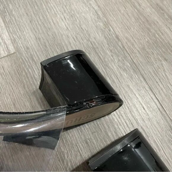 SCHUTZ SHOES Ariella Mid Heeled  Sandal in Black 9 - Picture 6 of 7